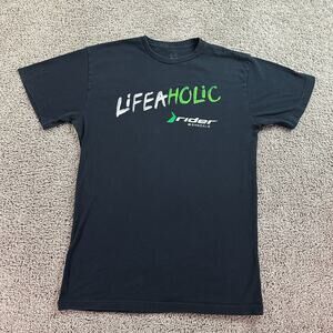 Bee Easy Shirt Mens Extra Large Black Green Lifeaholic Rider Short Sleeve